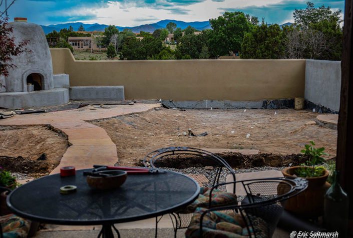 santa fe landscaping Cheerful pollinator garden